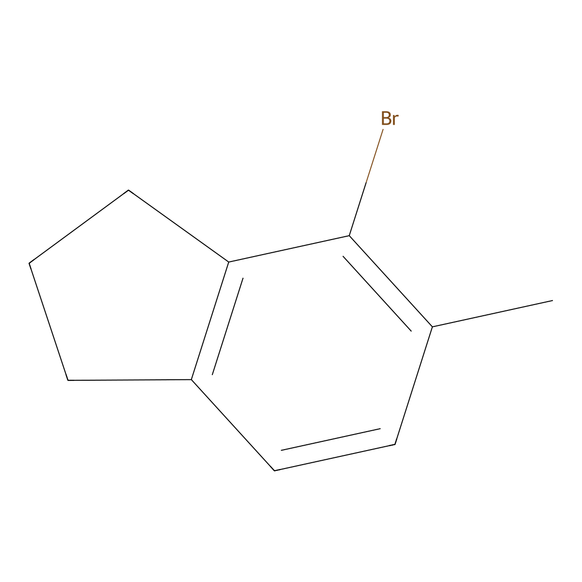 4-Bromo-5-methyl-2,3-dihydro-1H-indene molecular structure, CAS 136708-09-3