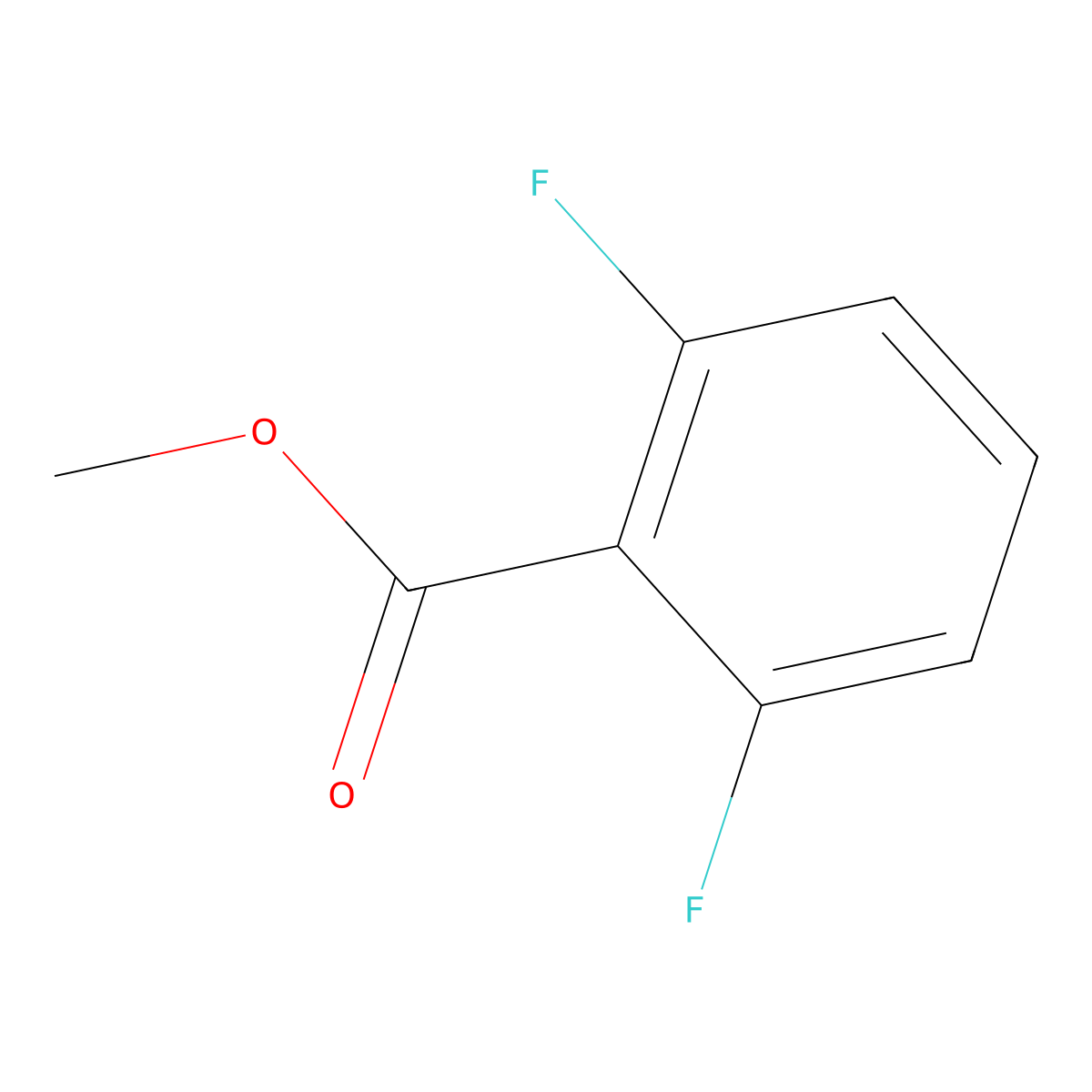 Methyl 2,6-difluorobenzoate molecular structure, CAS 13671-00-6
