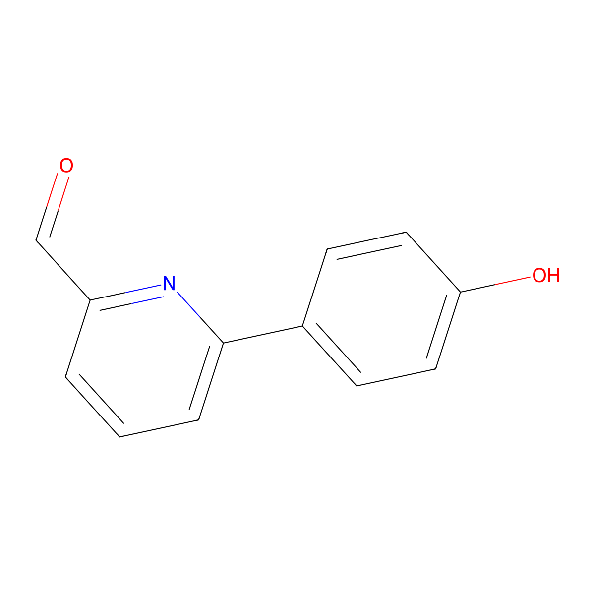 6-(4-Hydroxyphenyl)picolinaldehyde molecular structure, CAS 1367126-27-9