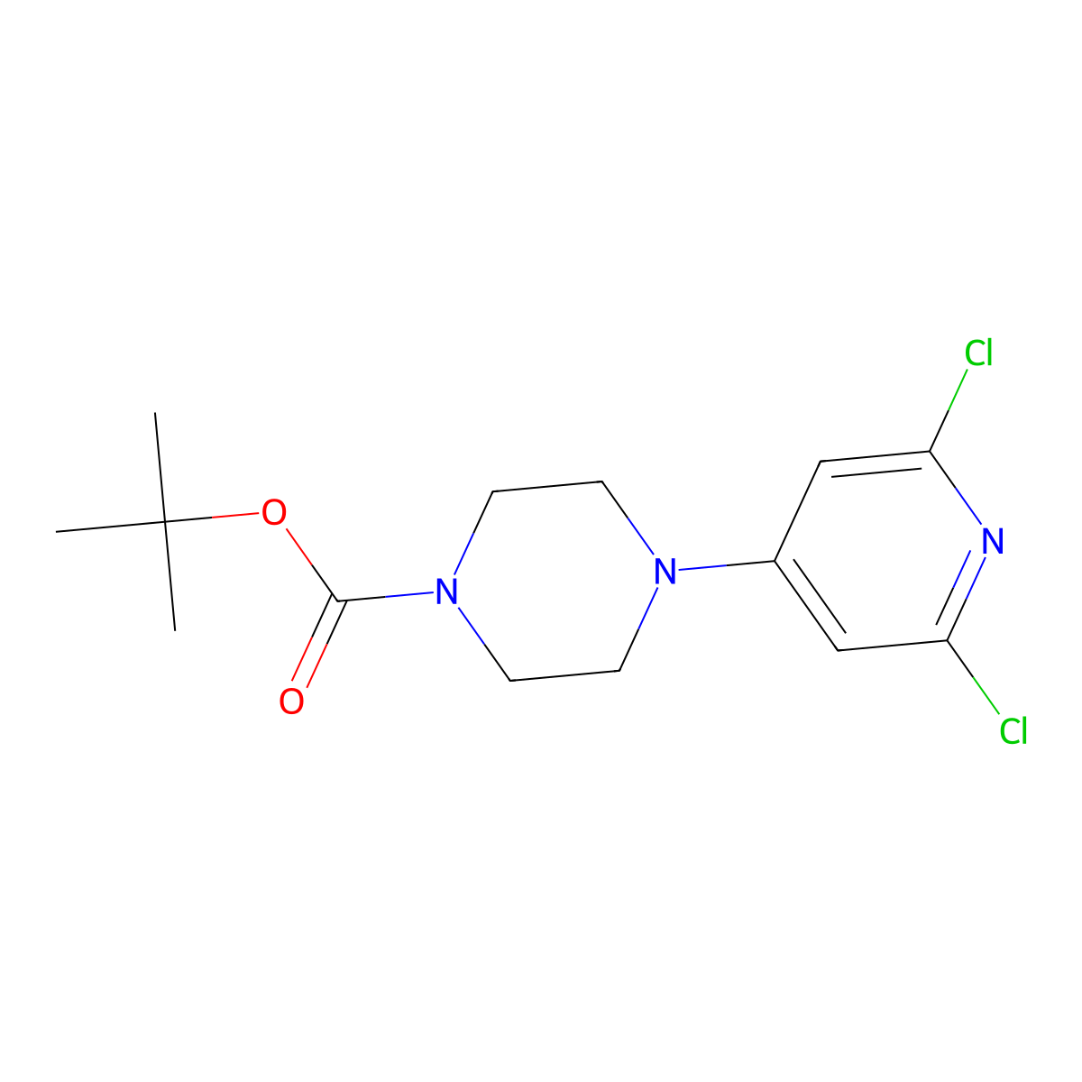 tert-Butyl 4-(2,6-dichloropyridin-4-yl)piperazine-1-carboxylate molecular structure, CAS 1367126-89-3