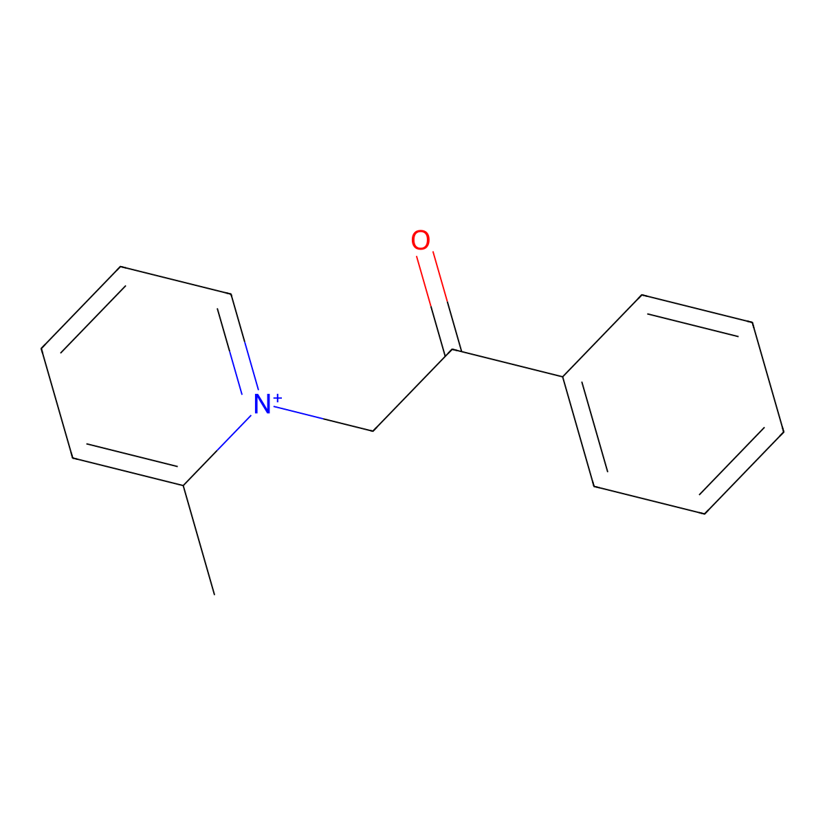 2-Methyl-1-(2-Oxo-2-Phenylethyl)Pyridinium Chloride molecular structure, CAS 136714-42-6