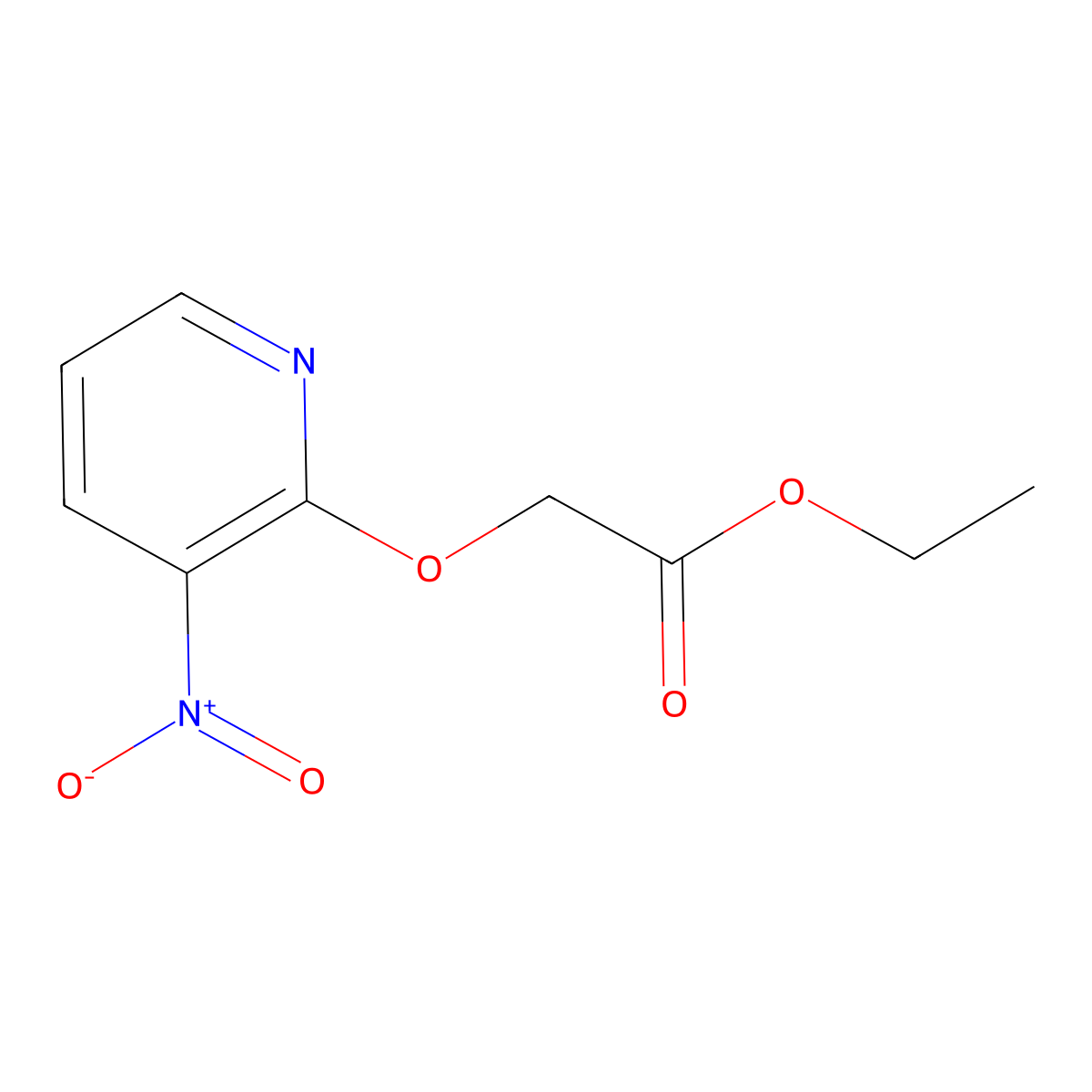 Ethyl 2-(3-nitropyridin-2-yl)oxyacetate molecular structure, CAS 136718-78-0