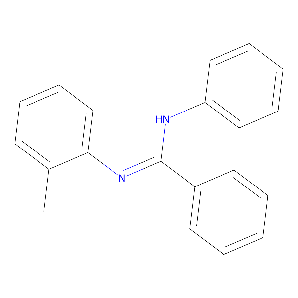 N'-(2-methylphenyl)-N-phenylbenzenecarboximidamide molecular structure, CAS 13672-09-8