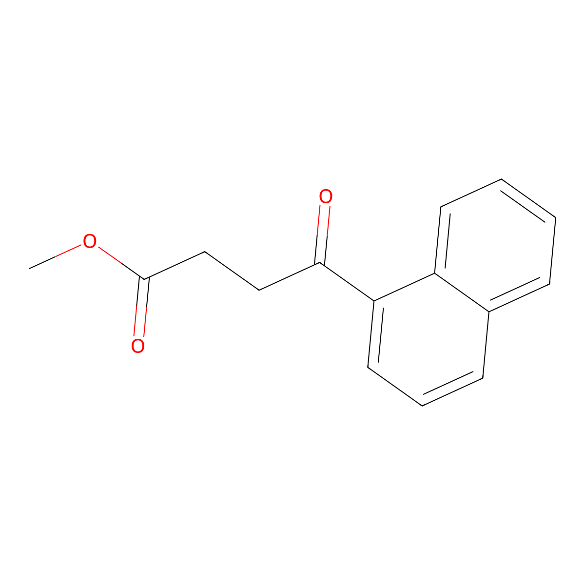 Methyl 4-naphthalen-1-yl-4-oxo-butanoate molecular structure, CAS 13672-43-0