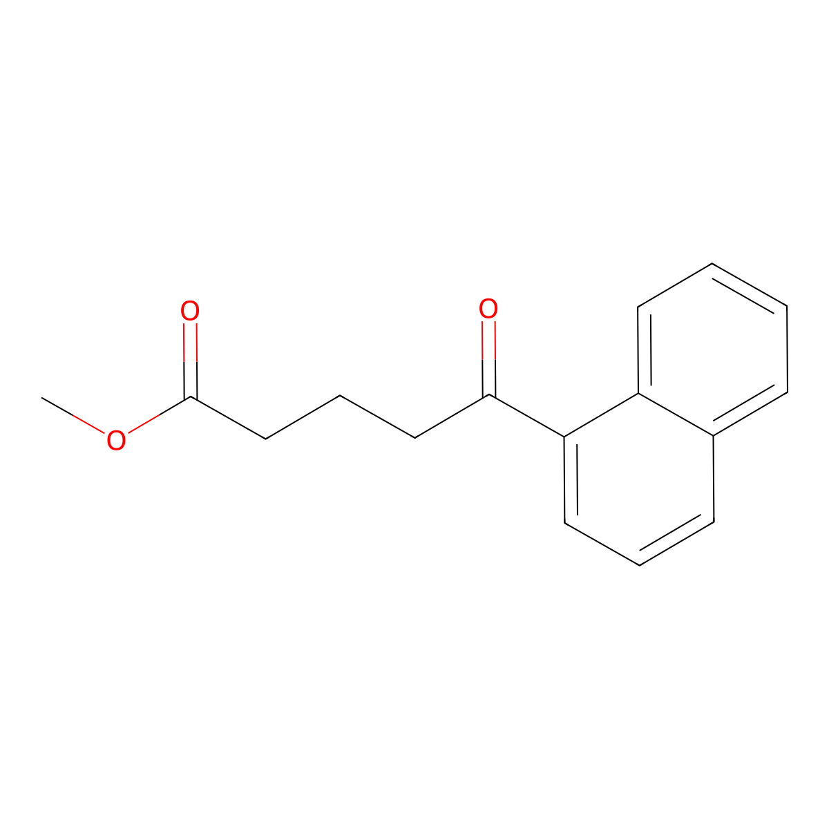 Methyl delta-oxo-1-naphthalenepentanoate molecular structure, CAS 13672-44-1