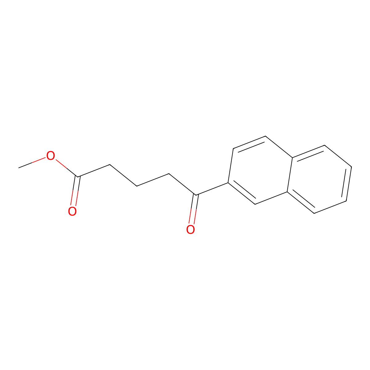 Methyl 5-(naphthalen-2-yl)-5-oxopentanoate molecular structure, CAS 13672-49-6