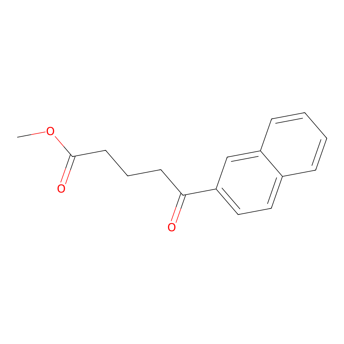 Methyl 5-(naphthalen-2-yl)-5-oxopentanoate molecular structure, CAS 13672-49-6