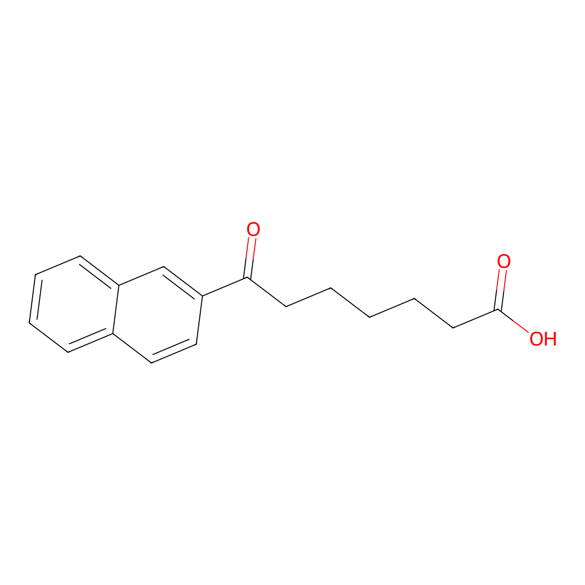 7-(2-Naphthyl)-7-oxoheptanoic acid molecular structure, CAS 13672-52-1