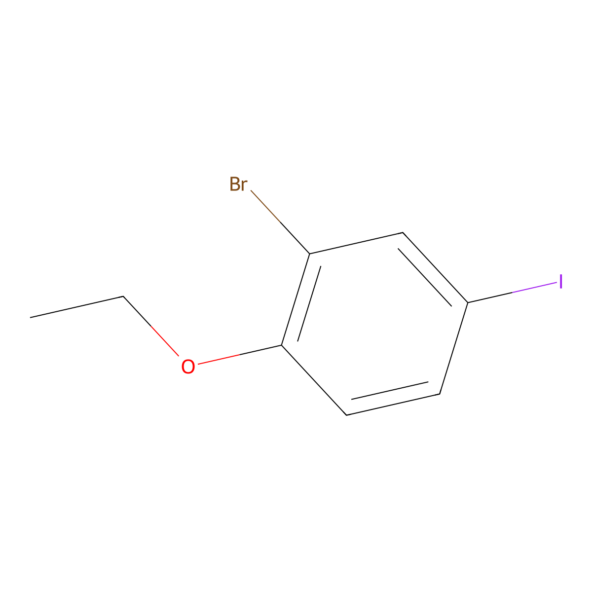 2-Bromo-1-ethoxy-4-iodobenzene molecular structure, CAS 136723-68-7