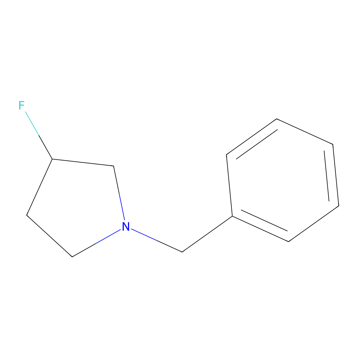 1-Benzyl-3-fluoropyrrolidine molecular structure, CAS 136725-47-8