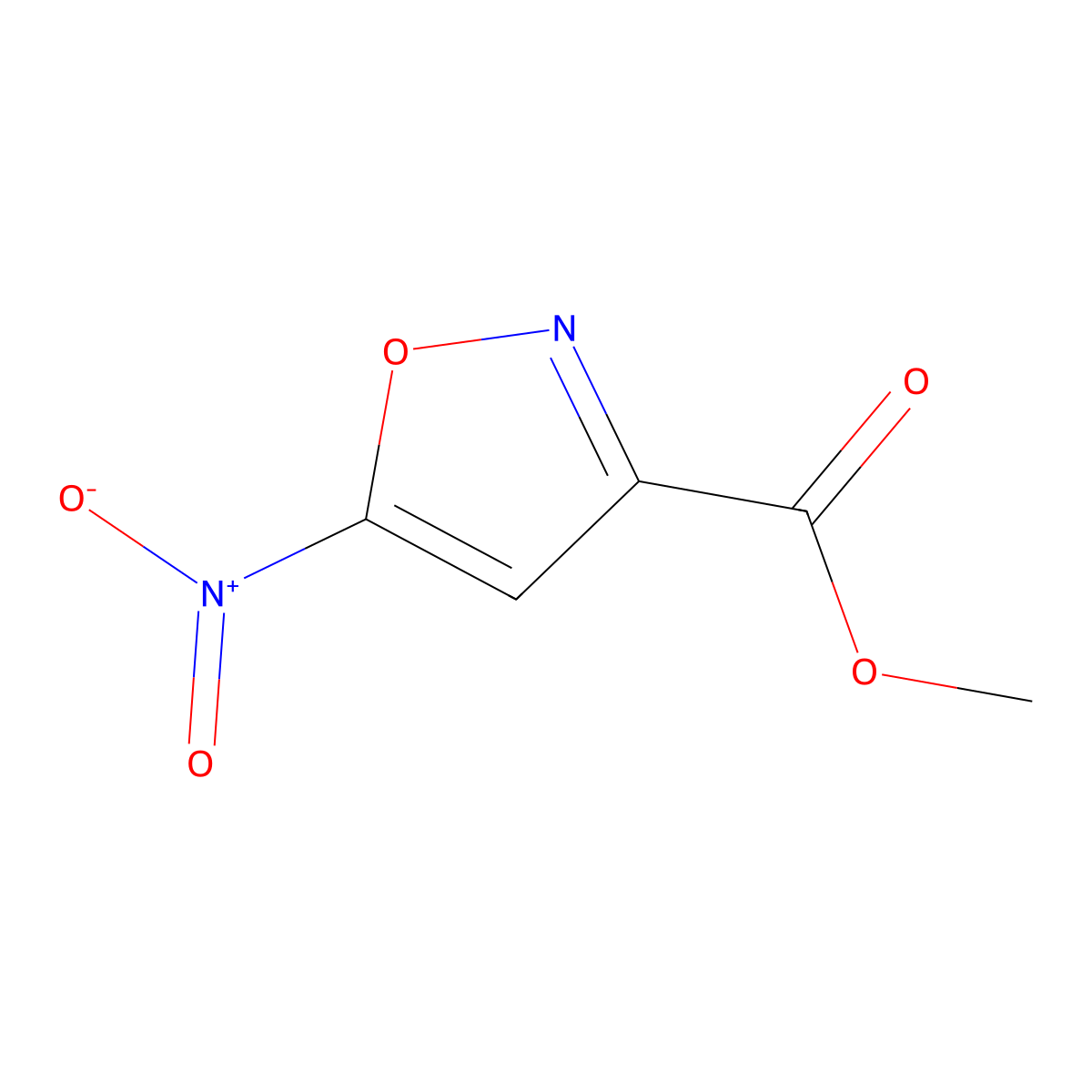 Methyl 5-nitro-1,2-oxazole-3-carboxylate molecular structure, CAS 1367269-14-4