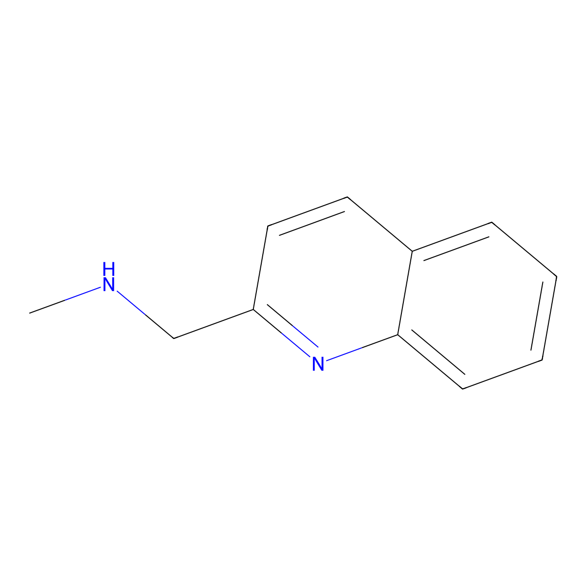N-Methyl-1-quinolin-2-ylmethanamine molecular structure, CAS 136727-11-2