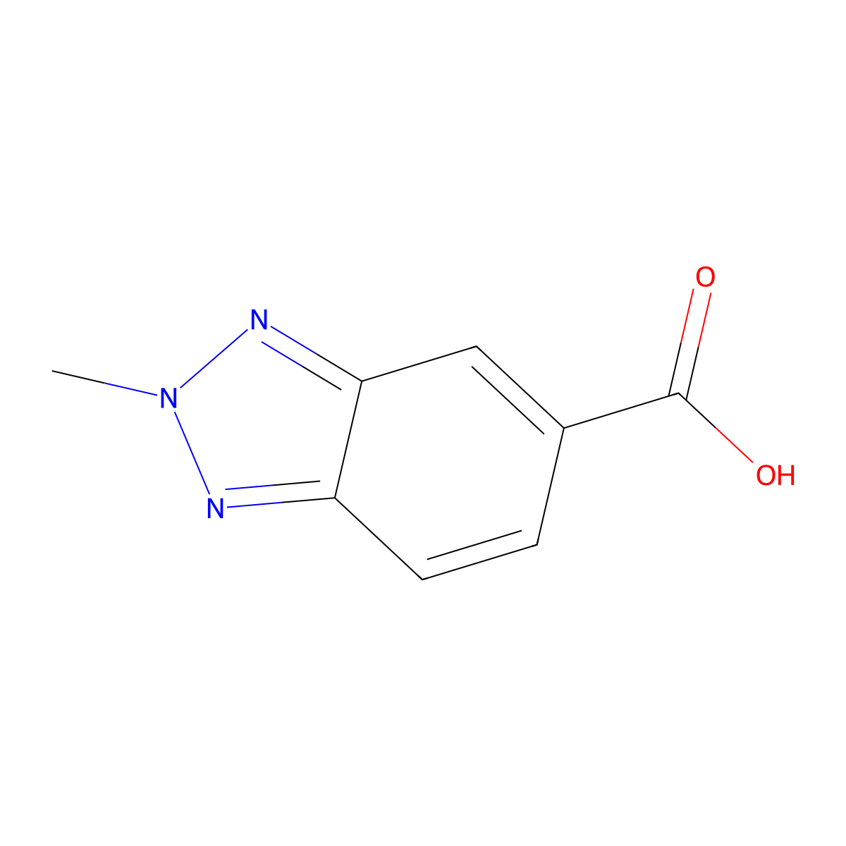 2-Methyl-2H-benzo[d][1,2,3]triazole-5-carboxylic acid molecular structure, CAS 1367270-12-9