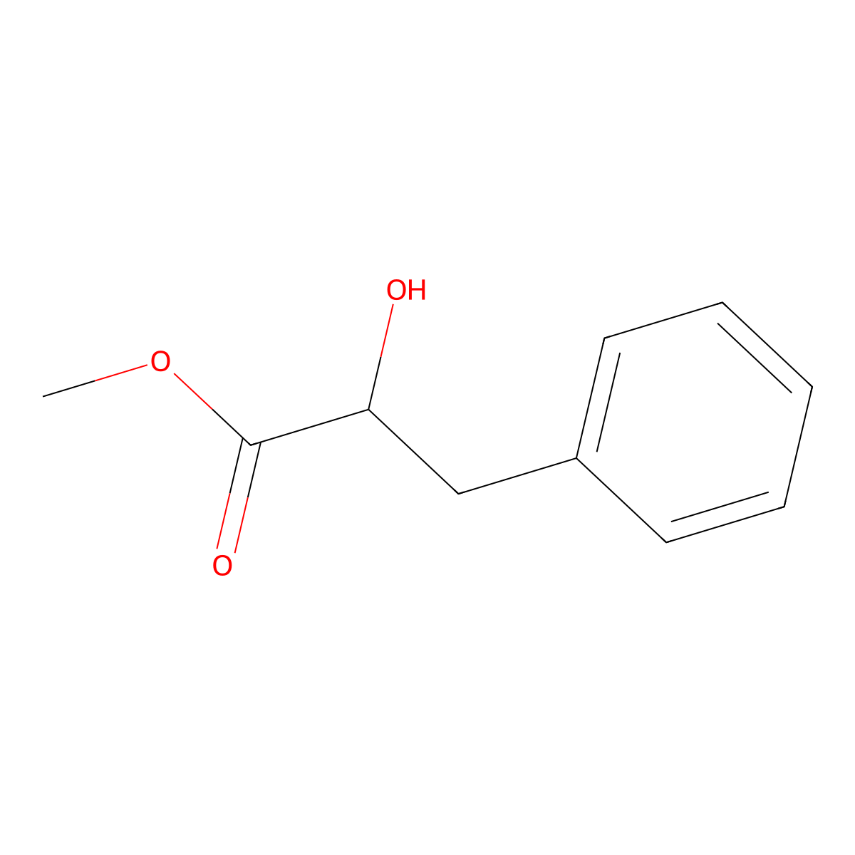 (S)-methyl 2-hydroxy-3-phenylpropanoate molecular structure, CAS 13673-95-5