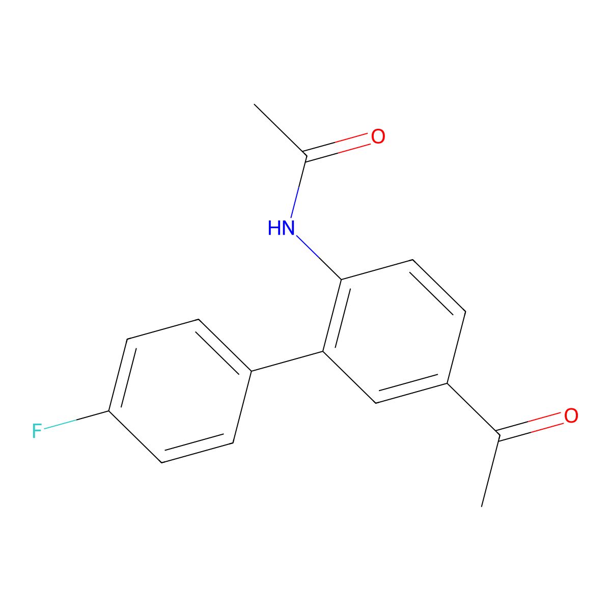N-(5-Acetyl-4'-fluoro-biphenyl-2-yl)-acetamide molecular structure, CAS 1367349-46-9