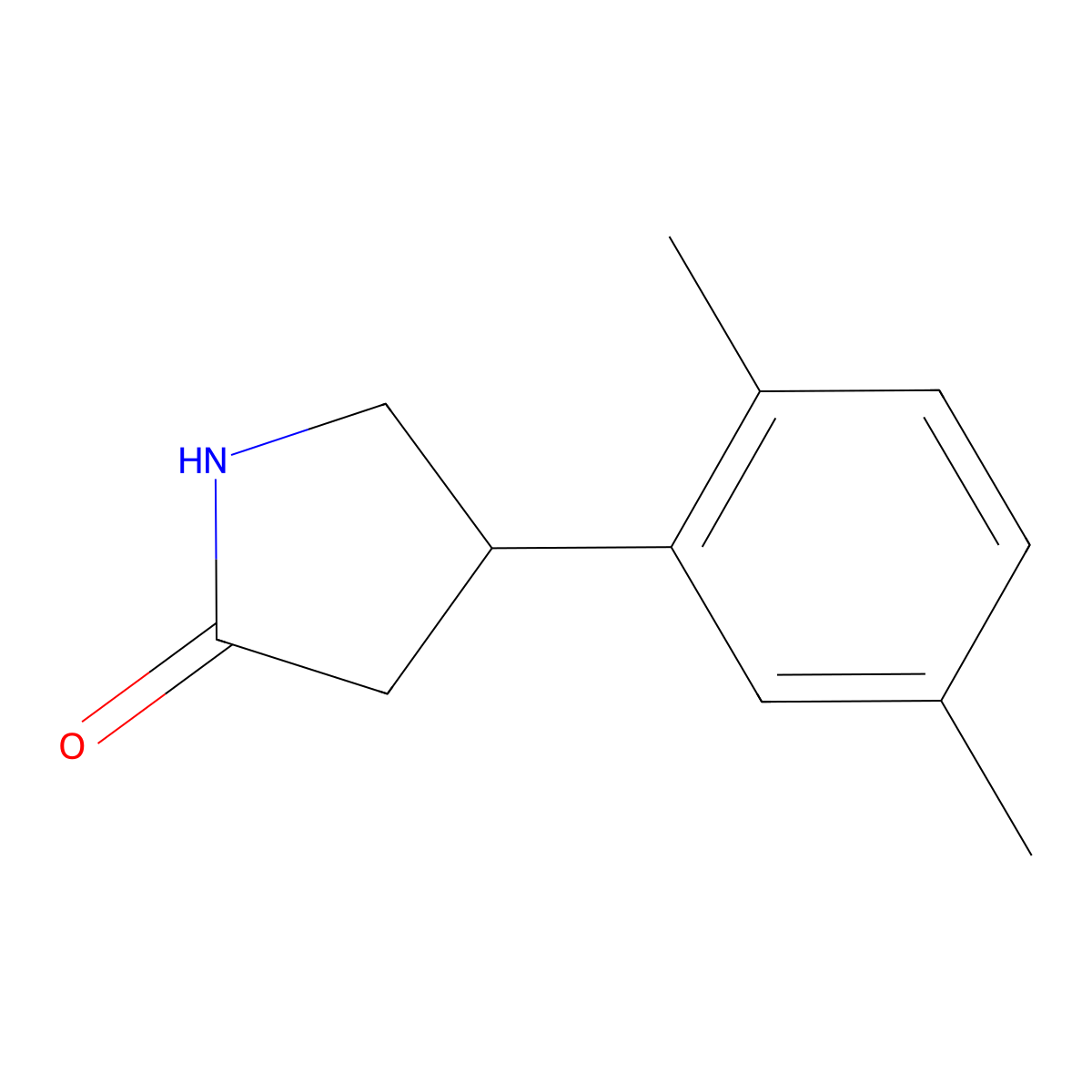 4-(2,5-Dimethylphenyl)pyrrolidin-2-one molecular structure, CAS 1367437-39-5