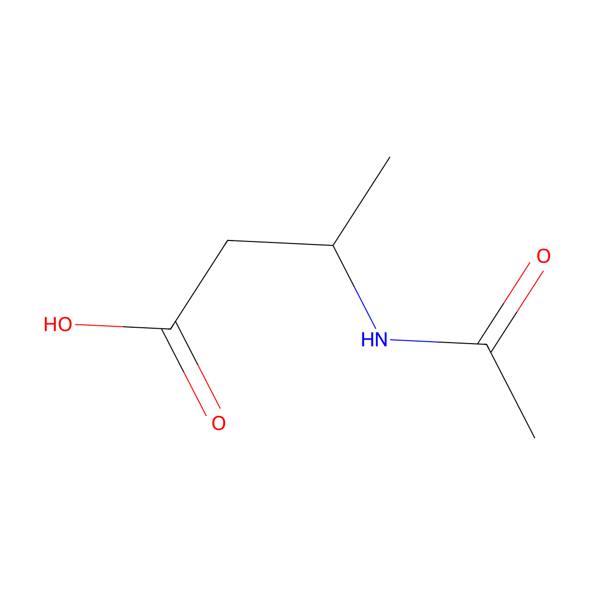 (3S)-3-Acetamidobutanoic acid molecular structure, CAS 136744-97-3