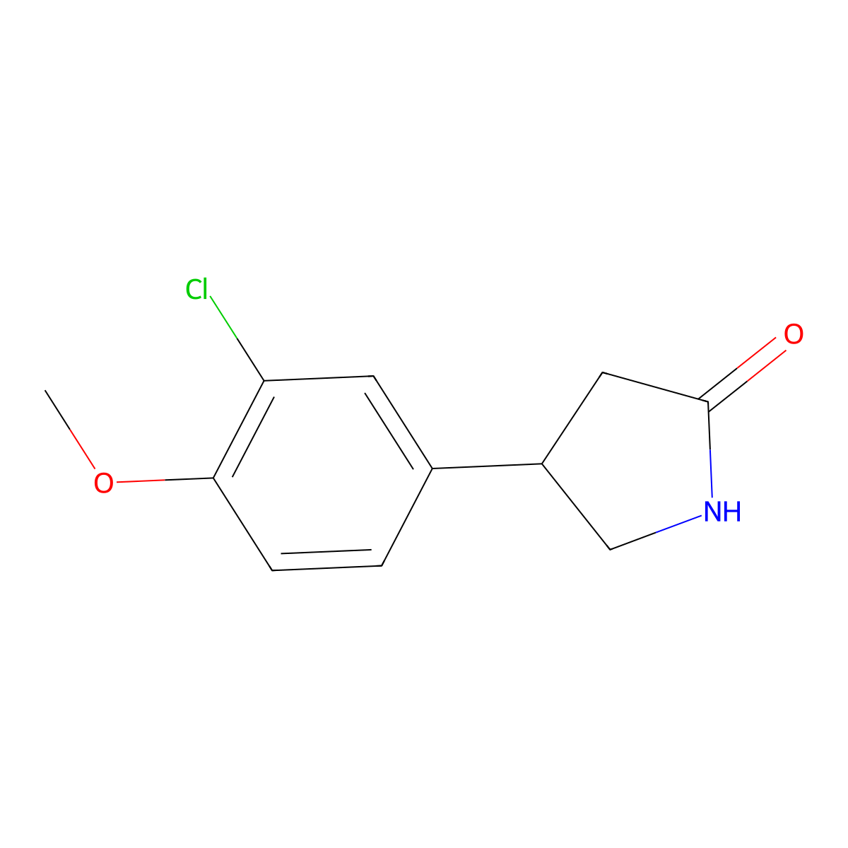 4-(3-Chloro-4-methoxyphenyl)pyrrolidin-2-one molecular structure, CAS 1367448-15-4