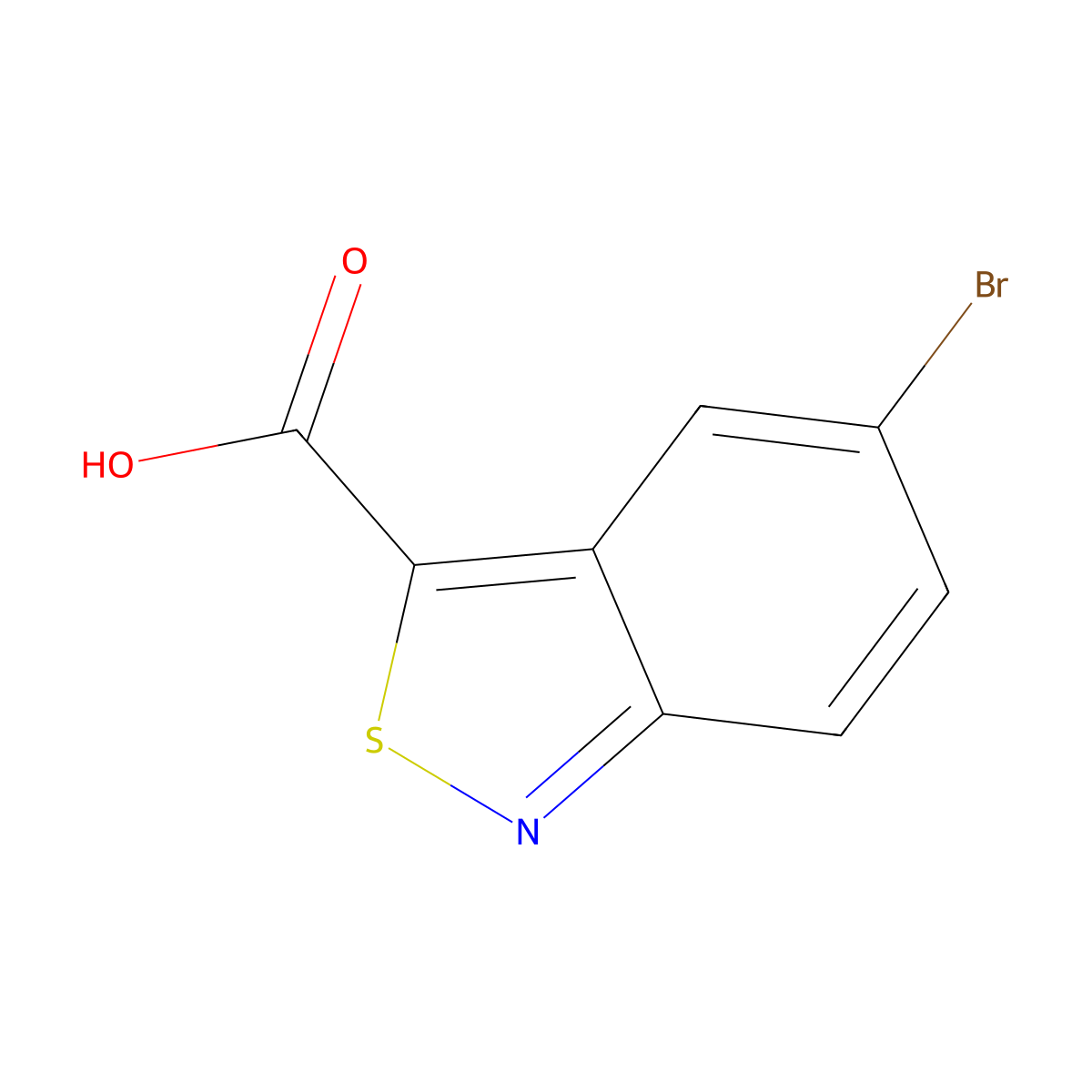 5-Bromo-2,1-benzothiazole-3-carboxylic acid molecular structure, CAS 1367452-90-1