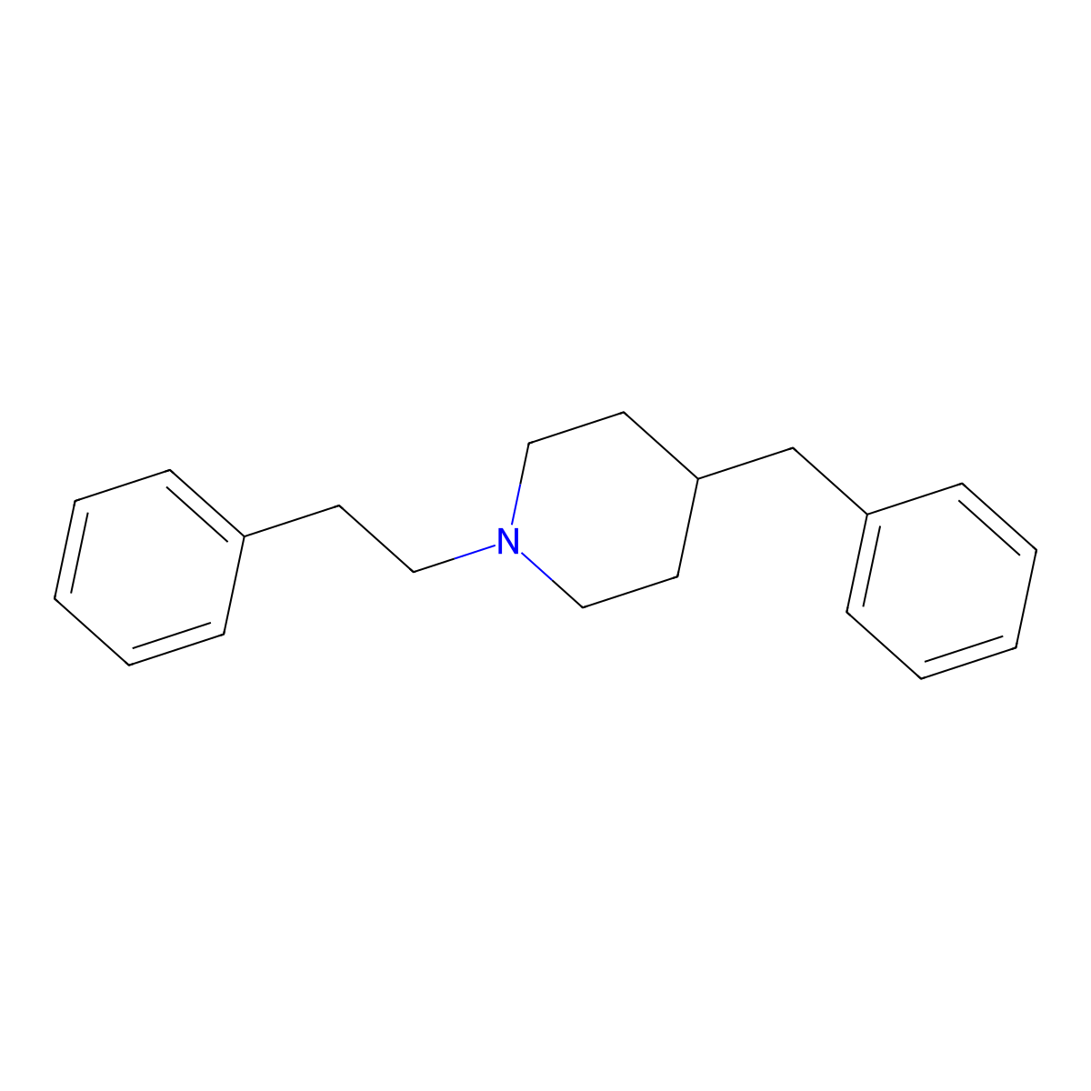 4-Benzyl-1-phenethyl-piperidine molecular structure, CAS 136749-03-6