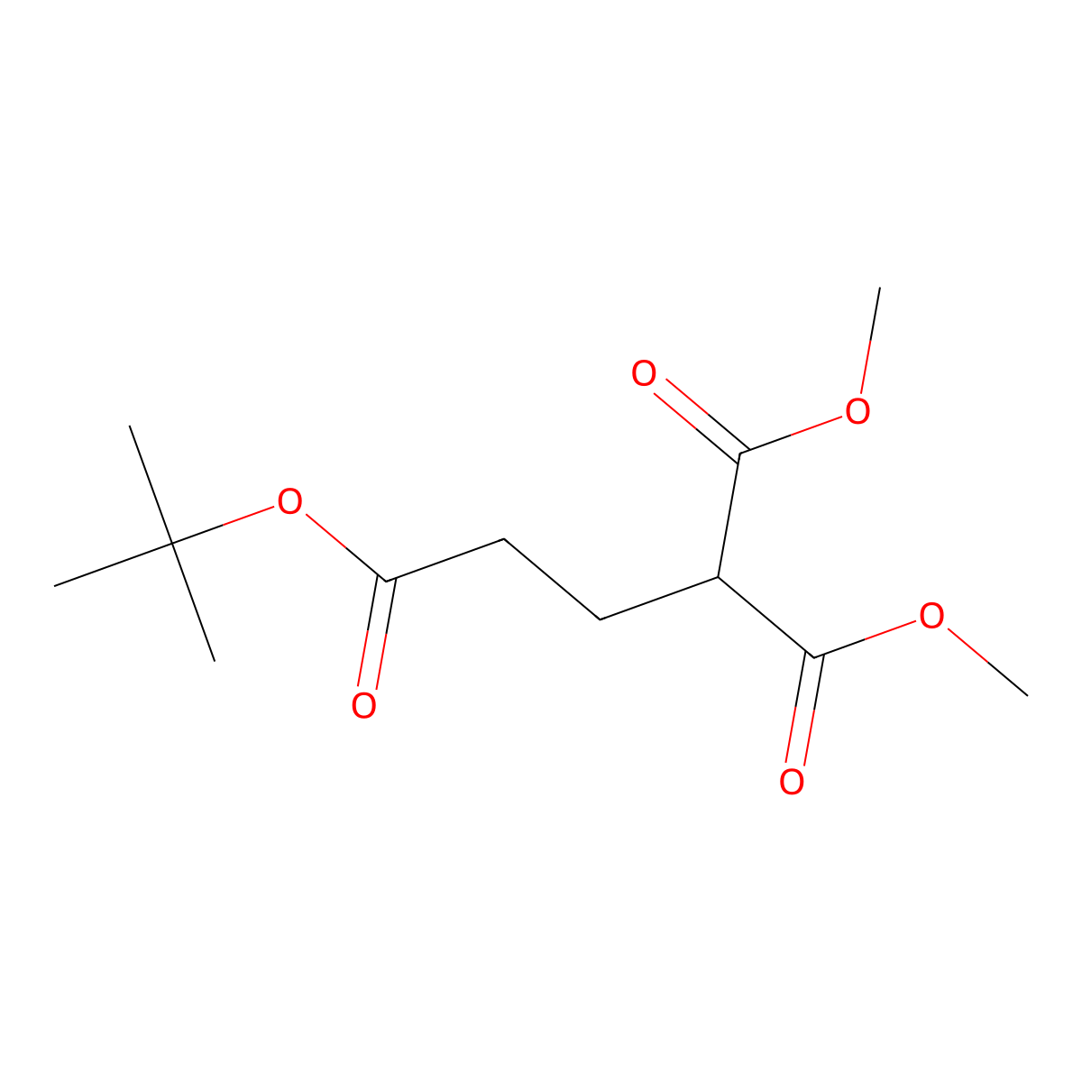 3-(Tert-butyl) 1,1-dimethyl propane-1,1,3-tricarboxylate molecular structure, CAS 136749-33-2