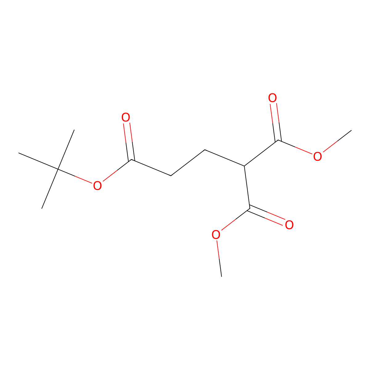 3-(Tert-butyl) 1,1-dimethyl propane-1,1,3-tricarboxylate molecular structure, CAS 136749-33-2
