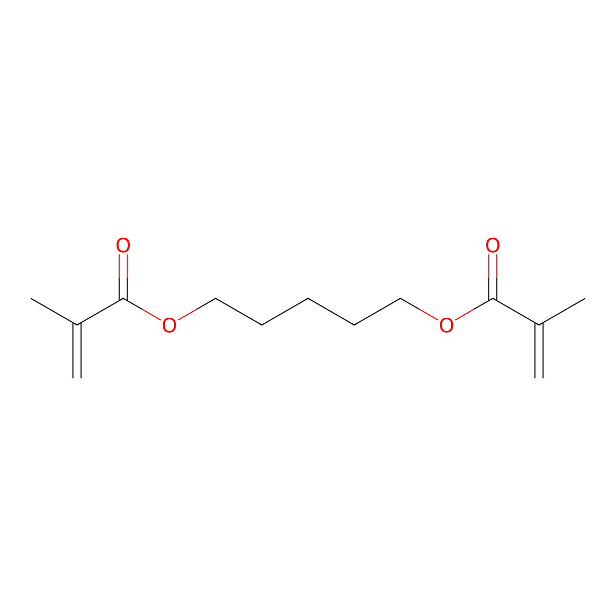 2-Propenoic acid, 2-methyl-, 1,1'-(1,5-pentanediyl) ester molecular structure, CAS 13675-34-8