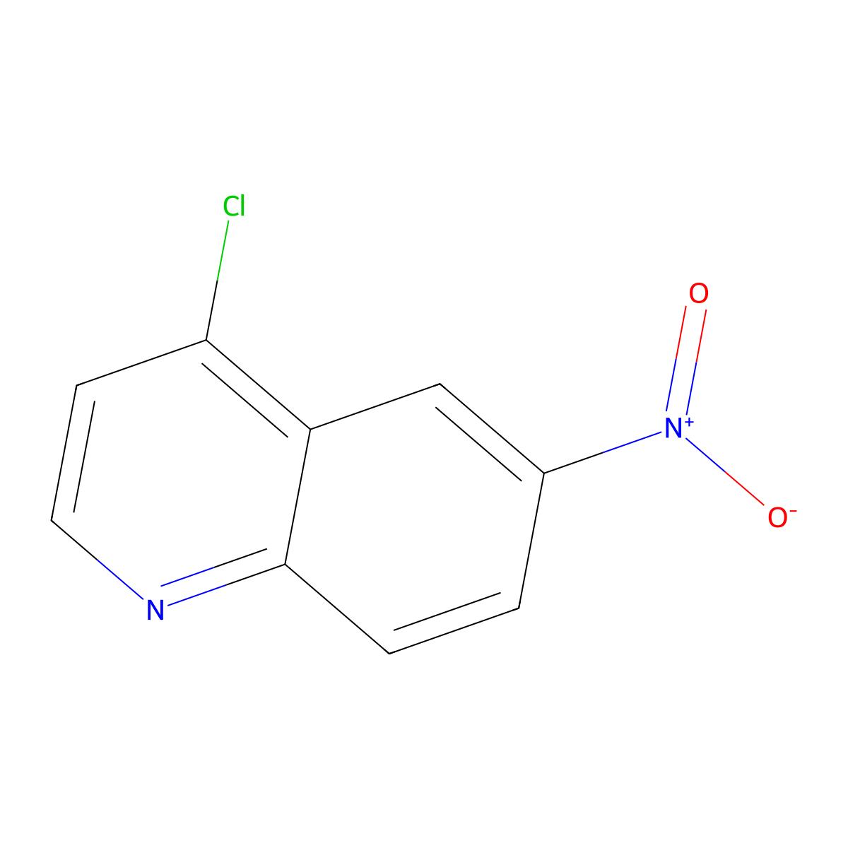 4-Chloro-6-nitroquinoline molecular structure, CAS 13675-94-0
