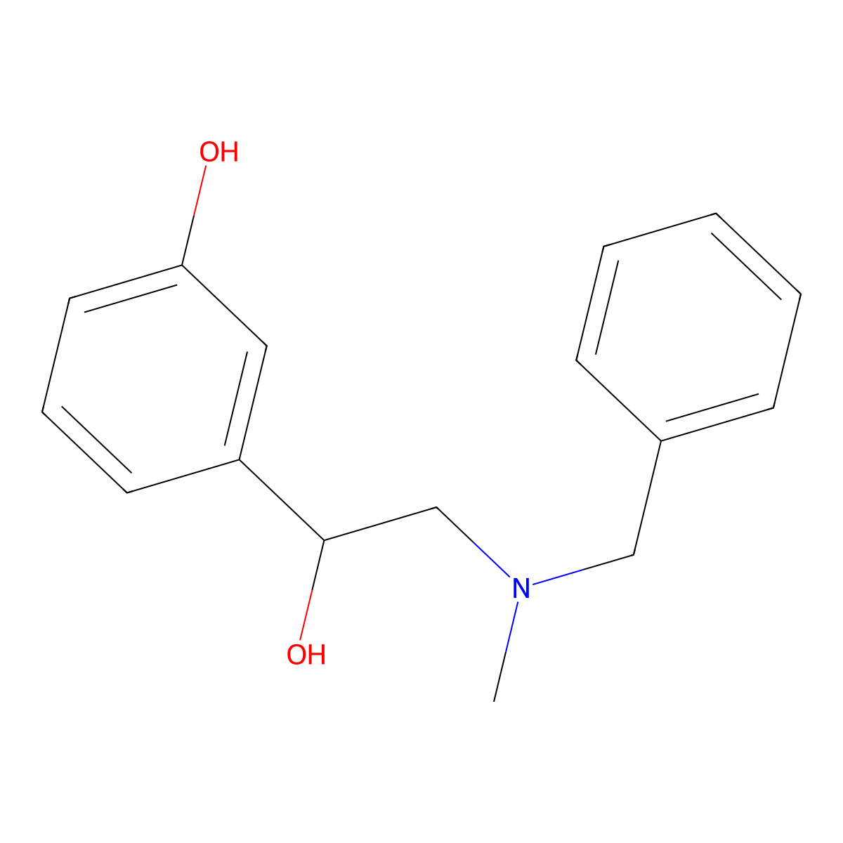 Benzylphenylephrine molecular structure, CAS 1367567-95-0