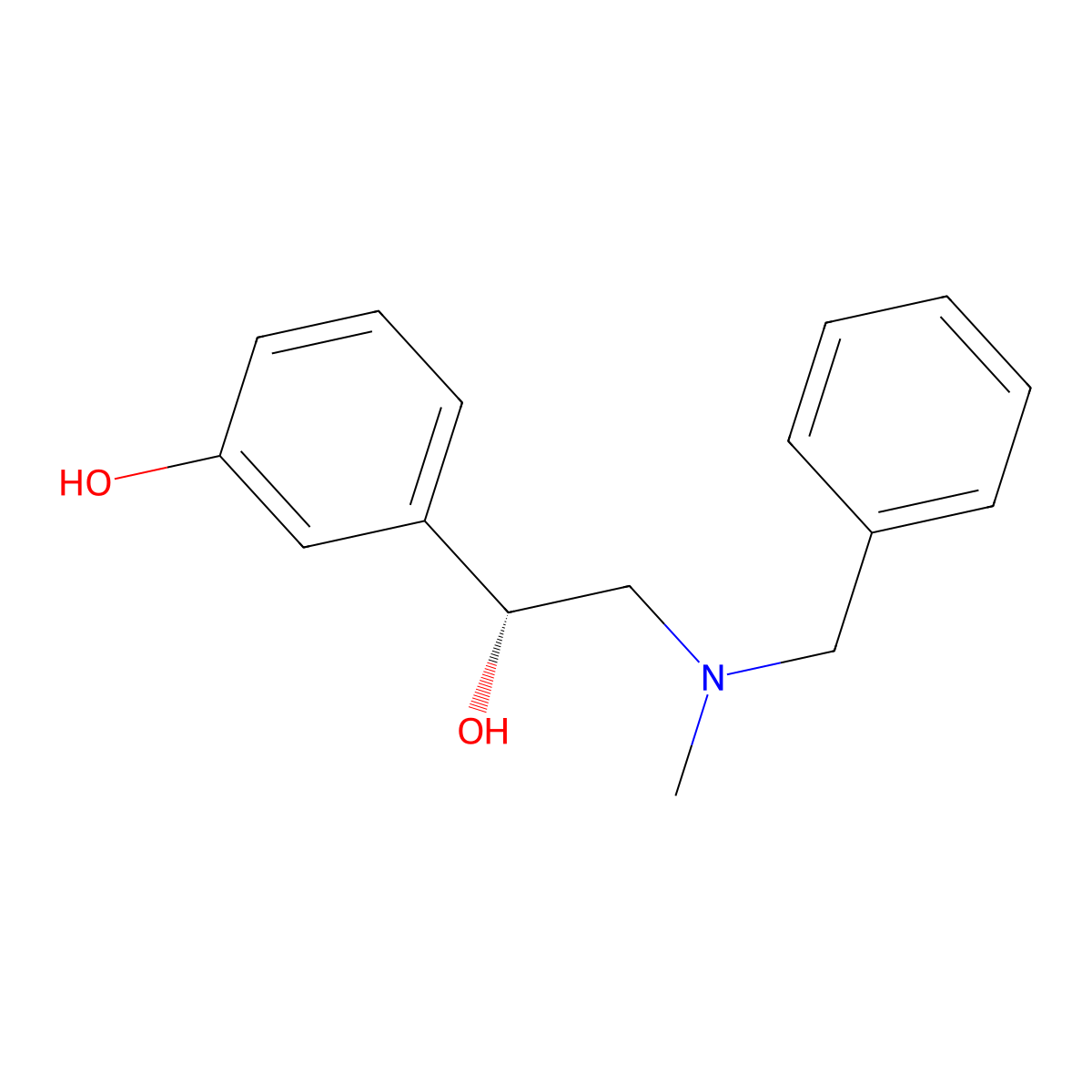 Benzylphenylephrine molecular structure, CAS 1367567-95-0