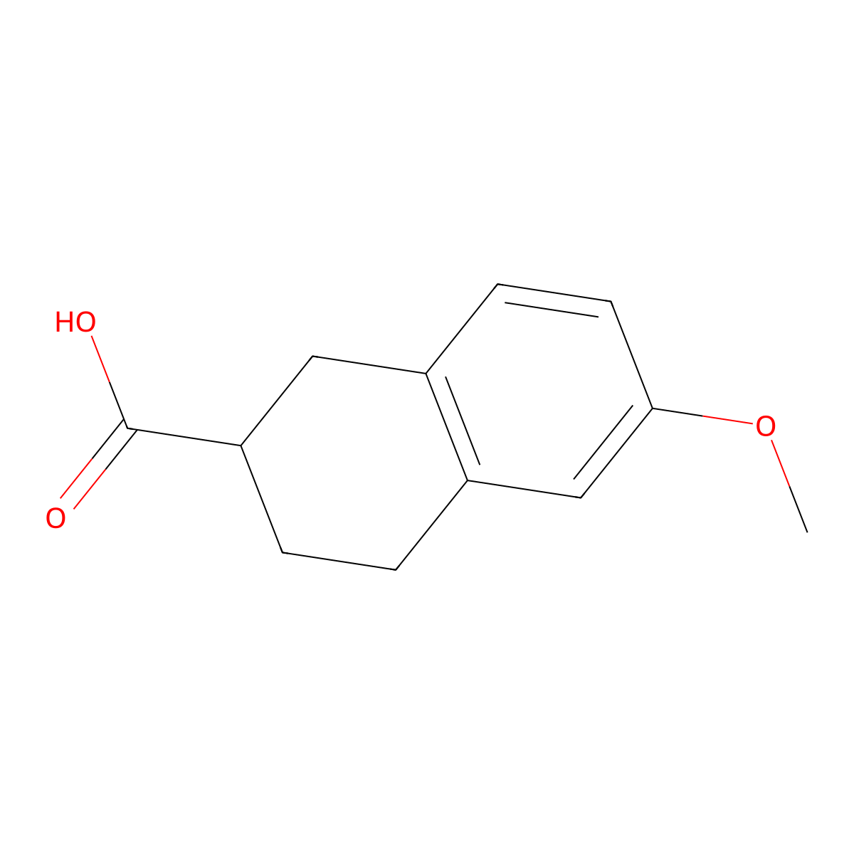 (S)-6-methoxy-1,2,3,4-tetrahydronaphthalene-2-carboxylic acid molecular structure, CAS 136759-41-6