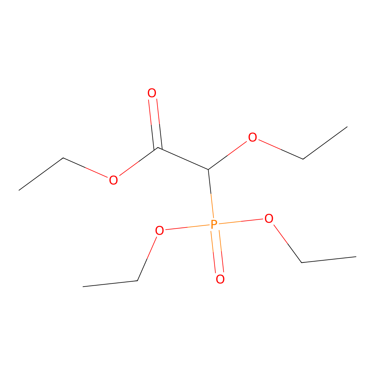 Ethyl 2-diethoxyphosphoryl-2-ethoxyacetate molecular structure, CAS 13676-06-7