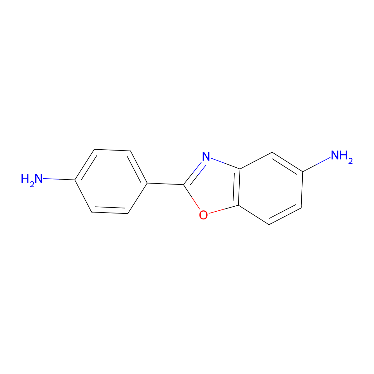 2-(4-Aminophenyl)benzoxazol-5-amine molecular structure, CAS 13676-47-6