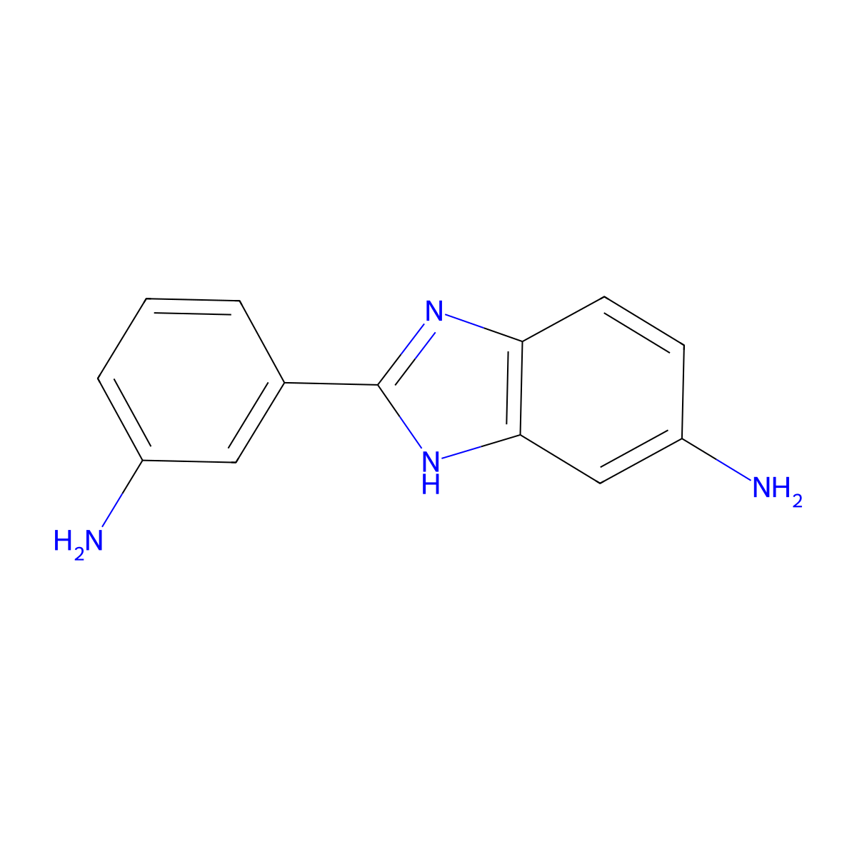 2-(3-Aminophenyl)-1H-benzo[d]imidazol-5-amine molecular structure, CAS 13676-49-8