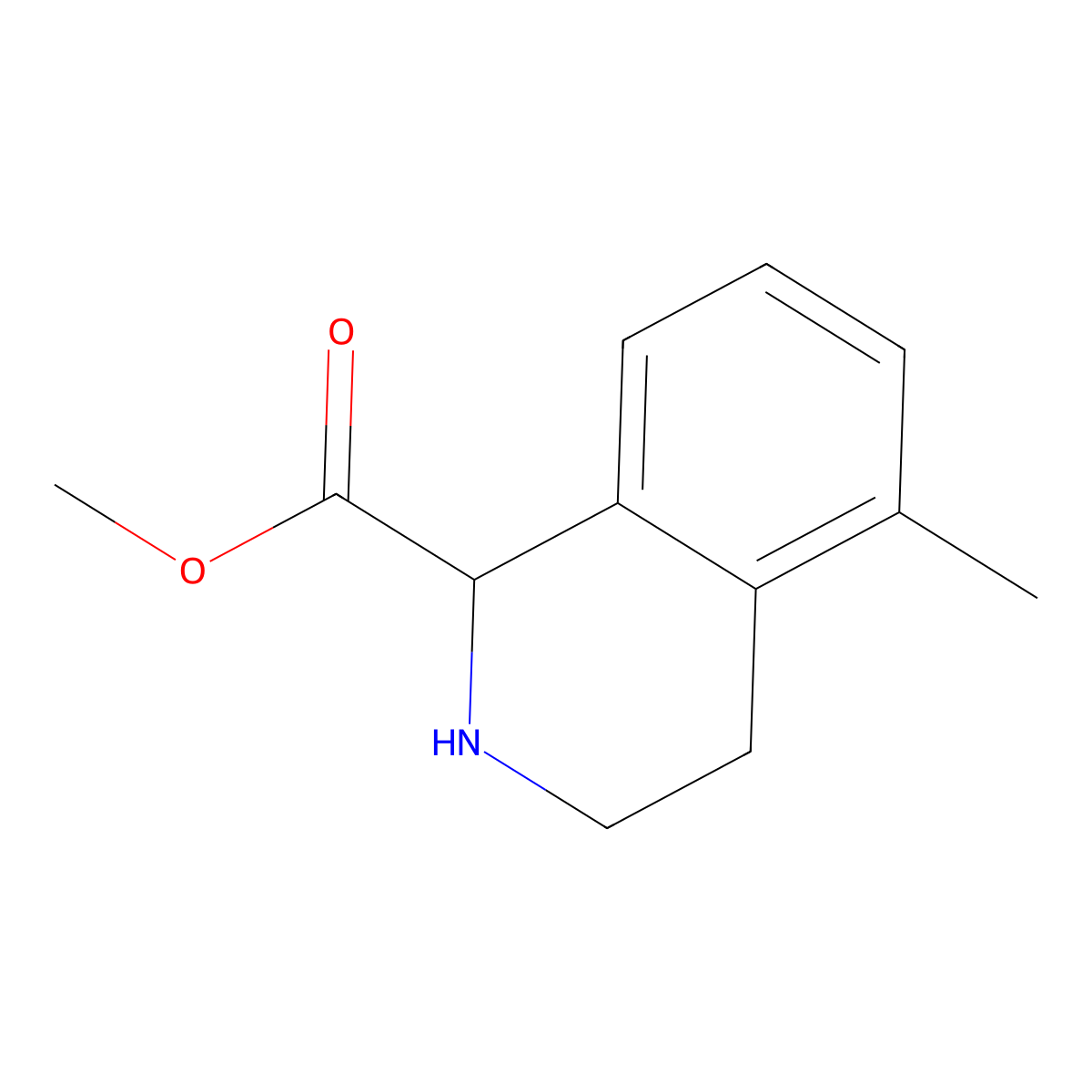 Methyl 5-methyl-1,2,3,4-tetrahydroisoquinoline-1-carboxylate molecular structure, CAS 1367666-62-3