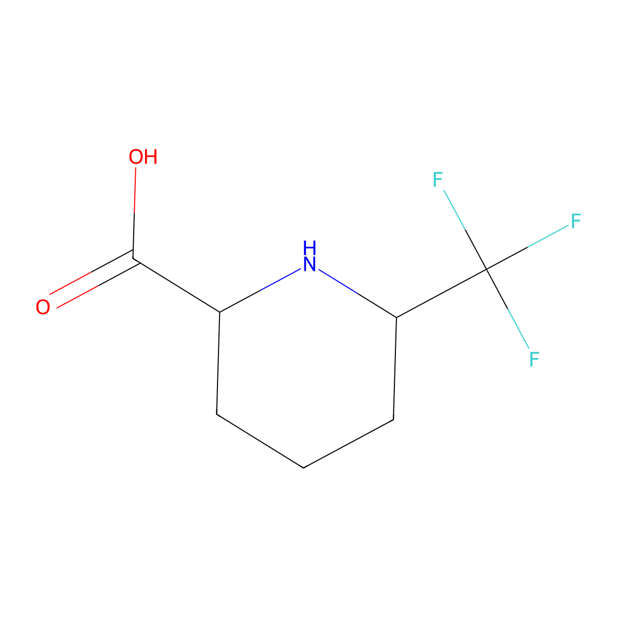 6-(Trifluoromethyl)piperidine-2-carboxylic acid molecular structure, CAS 1367677-21-1