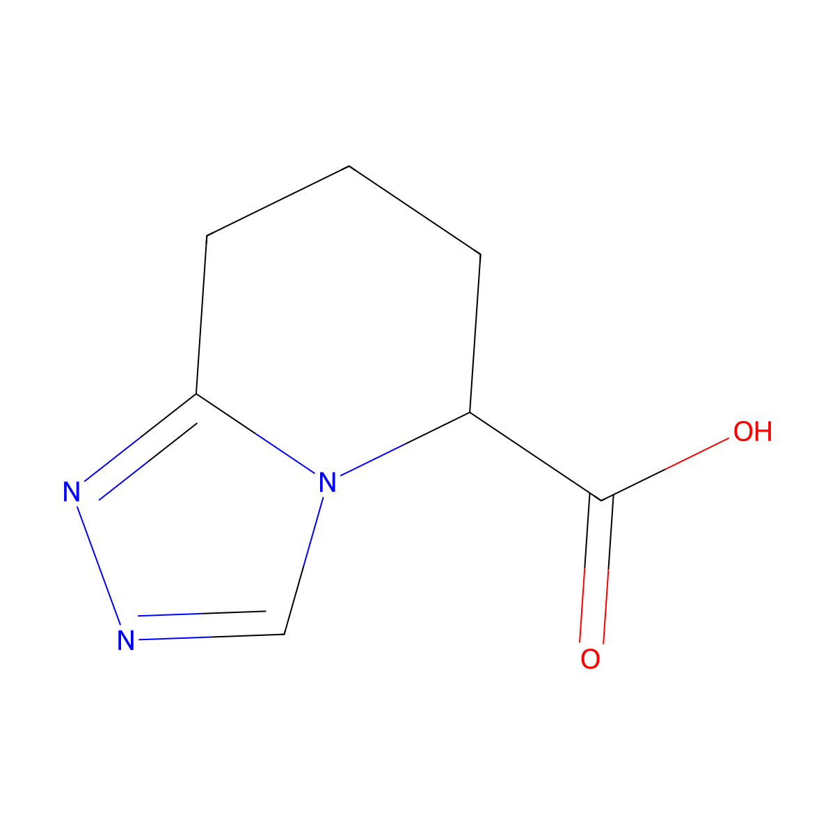 5H,6H,7H,8H-(1,2,4)triazolo(4,3-a)pyridine-5-carboxylic acid molecular structure, CAS 1367696-42-1