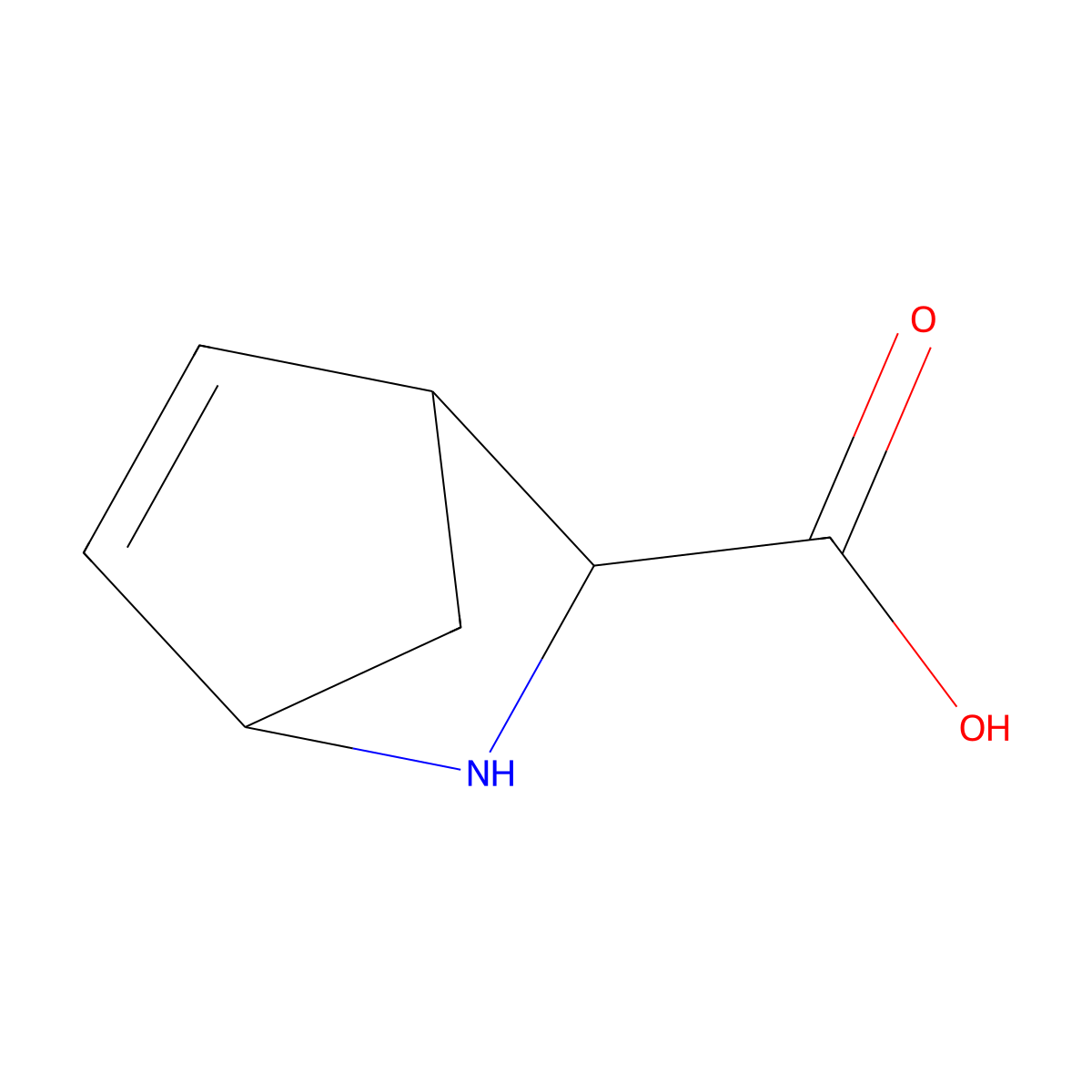 2-Azabicyclo[2.2.1]hept-5-ene-3-carboxylic acid molecular structure, CAS 1367697-62-8