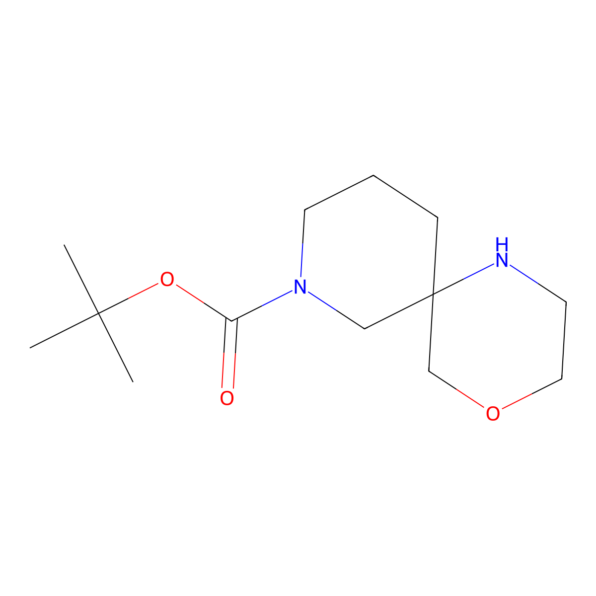 tert-Butyl 4-oxa-1,8-diazaspiro[5.5]undecane-8-carboxylate molecular structure, CAS 1367698-33-6
