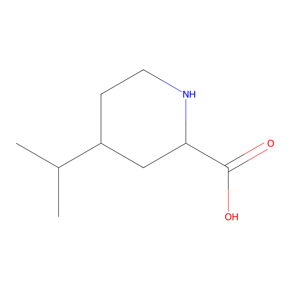 4-(Propan-2-yl)piperidine-2-carboxylic acid molecular structure, CAS 1367700-73-9