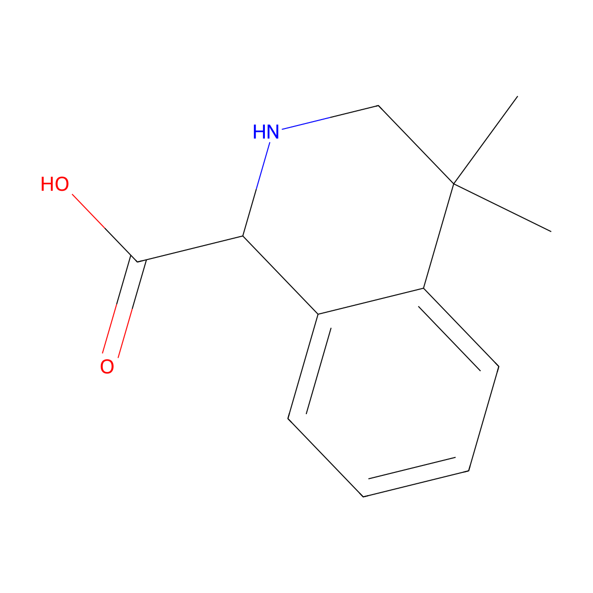 4,4-Dimethyl-1,2,3,4-tetrahydroisoquinoline-1-carboxylic acid molecular structure, CAS 1367703-18-1