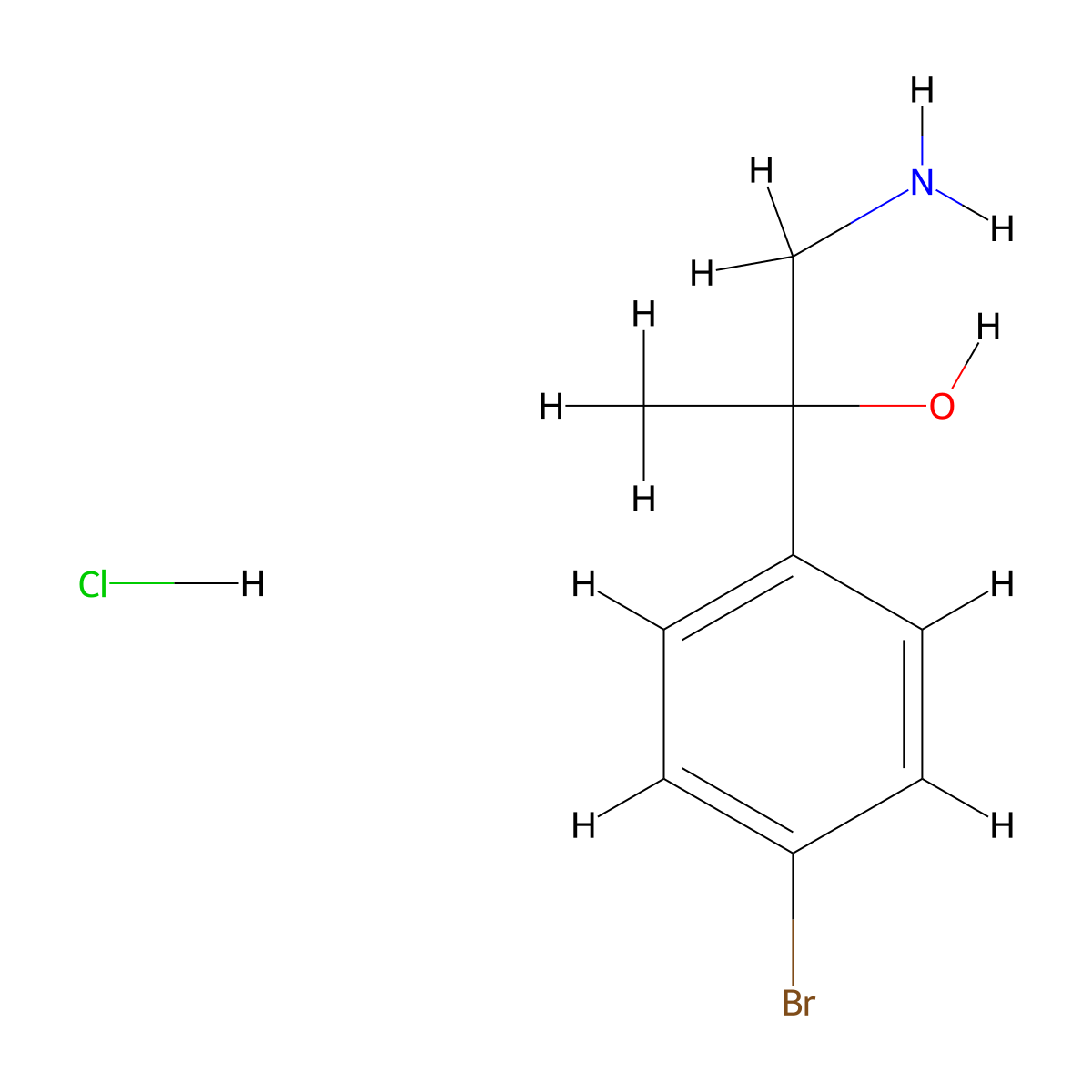 1-Amino-2-(4-bromophenyl)propan-2-ol hydrochloride molecular structure, CAS 1367706-64-6
