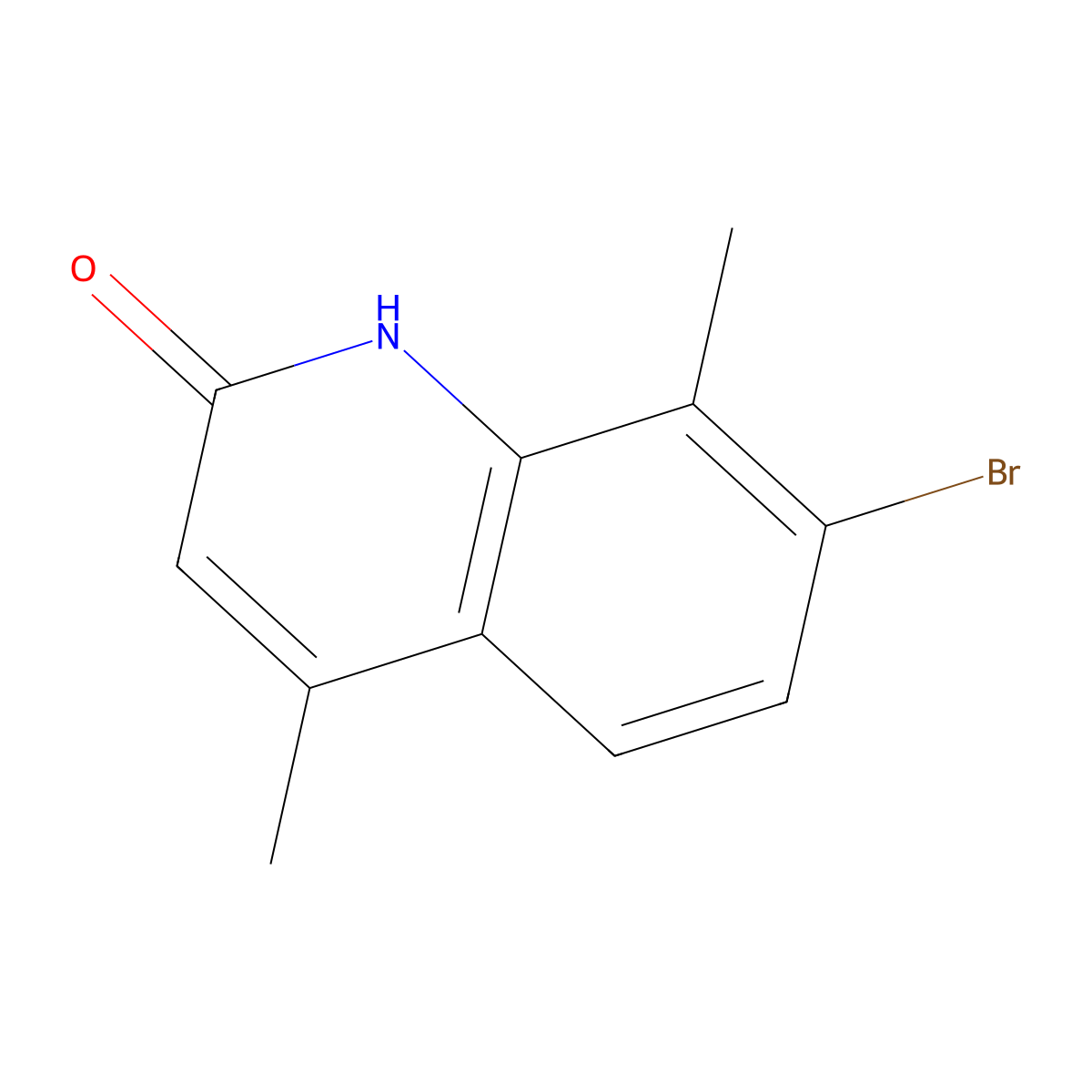 2-Hydroxy-4,8-dimethyl-7-bromo-quinoline molecular structure, CAS 1367706-85-1
