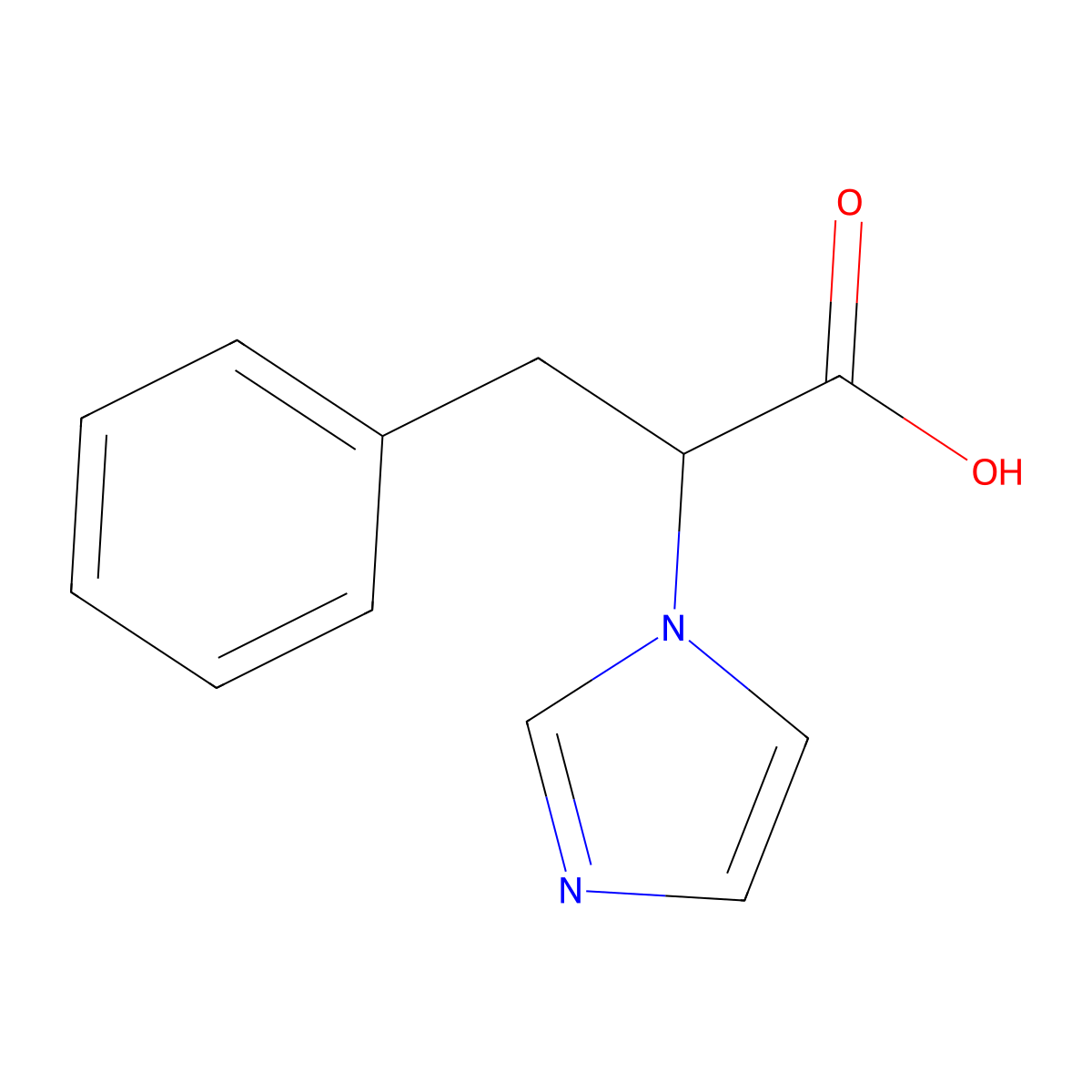2-(1H-Imidazol-1-yl)-3-phenylpropanoic acid molecular structure, CAS 1367723-66-7