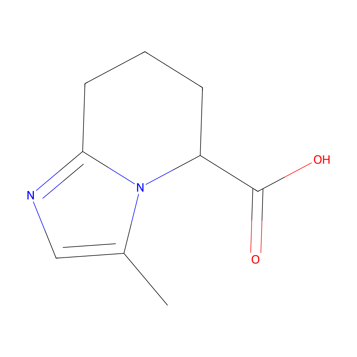 3-methyl-5H,6H,7H,8H-imidazo[1,2-a]pyridine-5-carboxylic acid molecular structure, CAS 1367726-17-7