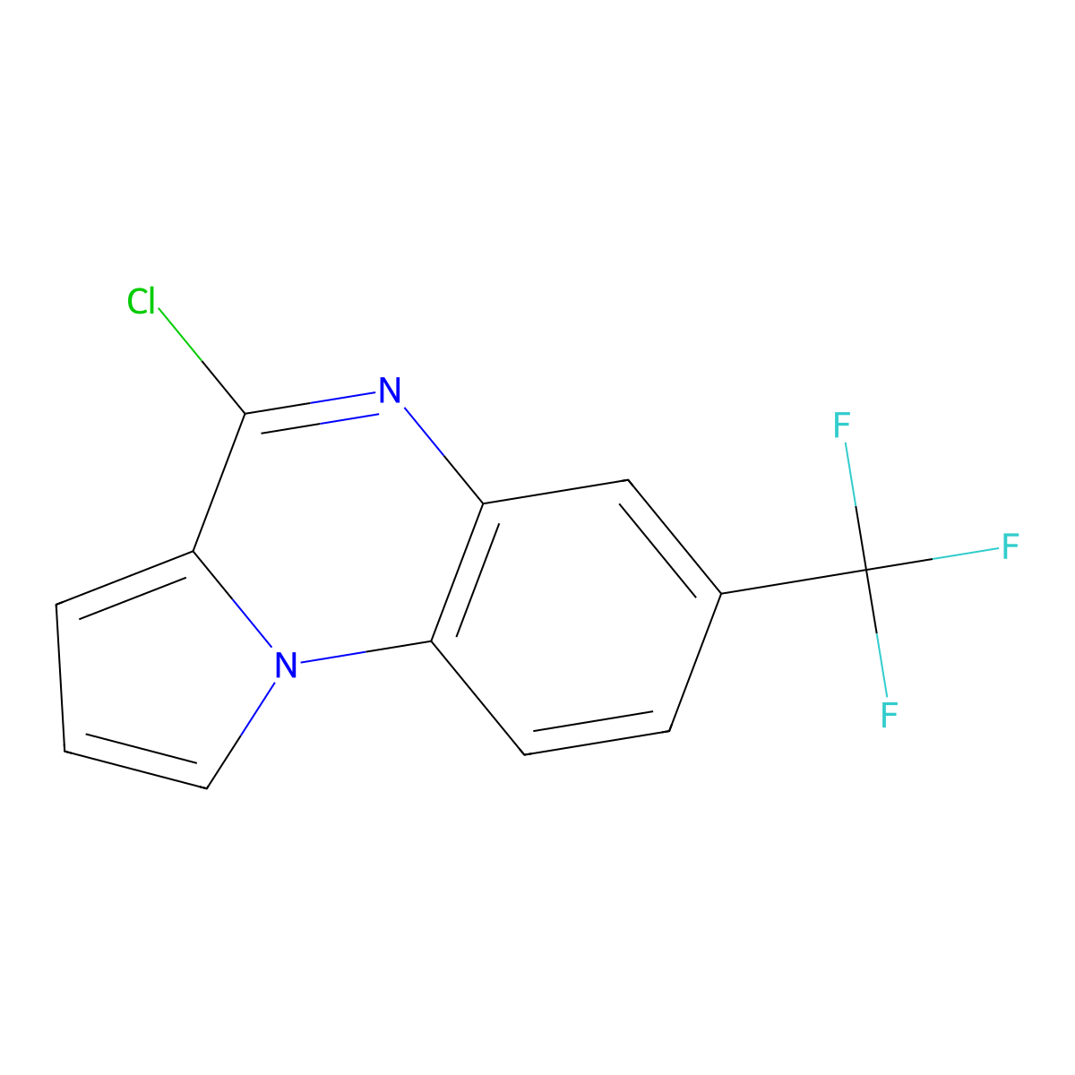 4-Chloro-7-(trifluoromethyl)pyrrolo[1,2-A]quinoxaline molecular structure, CAS 136773-68-7