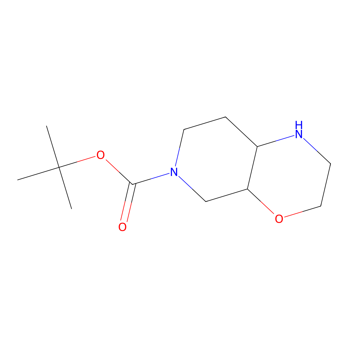 tert-Butyl octahydro-6H-pyrido[3,4-b][1,4]oxazine-6-carboxylate molecular structure, CAS 1367730-23-1