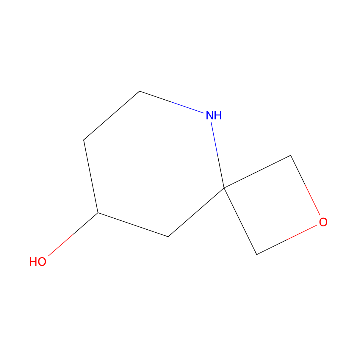 2-Oxa-5-azaspiro[3.5]nonan-8-ol molecular structure, CAS 1367733-13-8