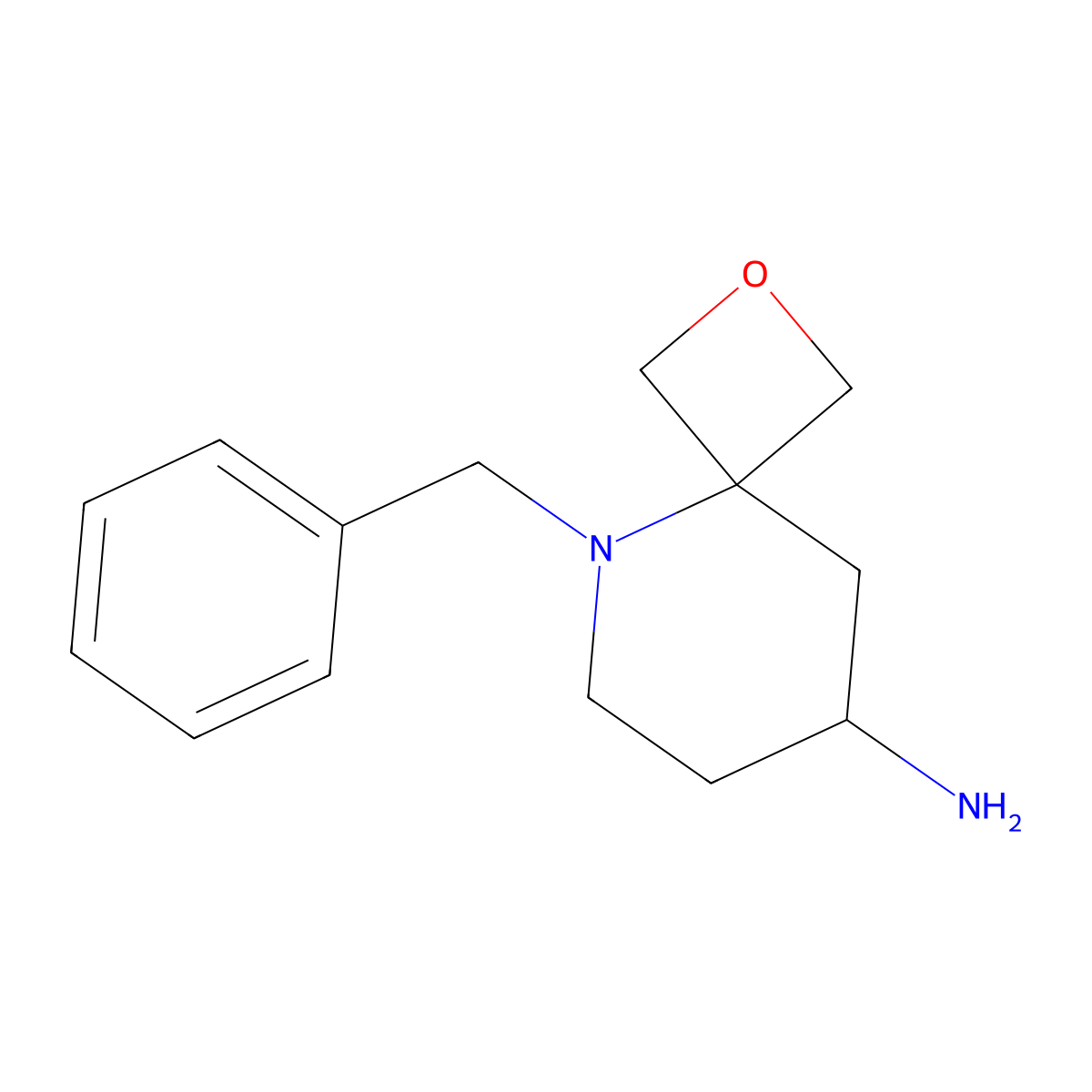 5-Benzyl-2-oxa-5-azaspiro[3.5]nonan-8-amine molecular structure, CAS 1367735-21-4