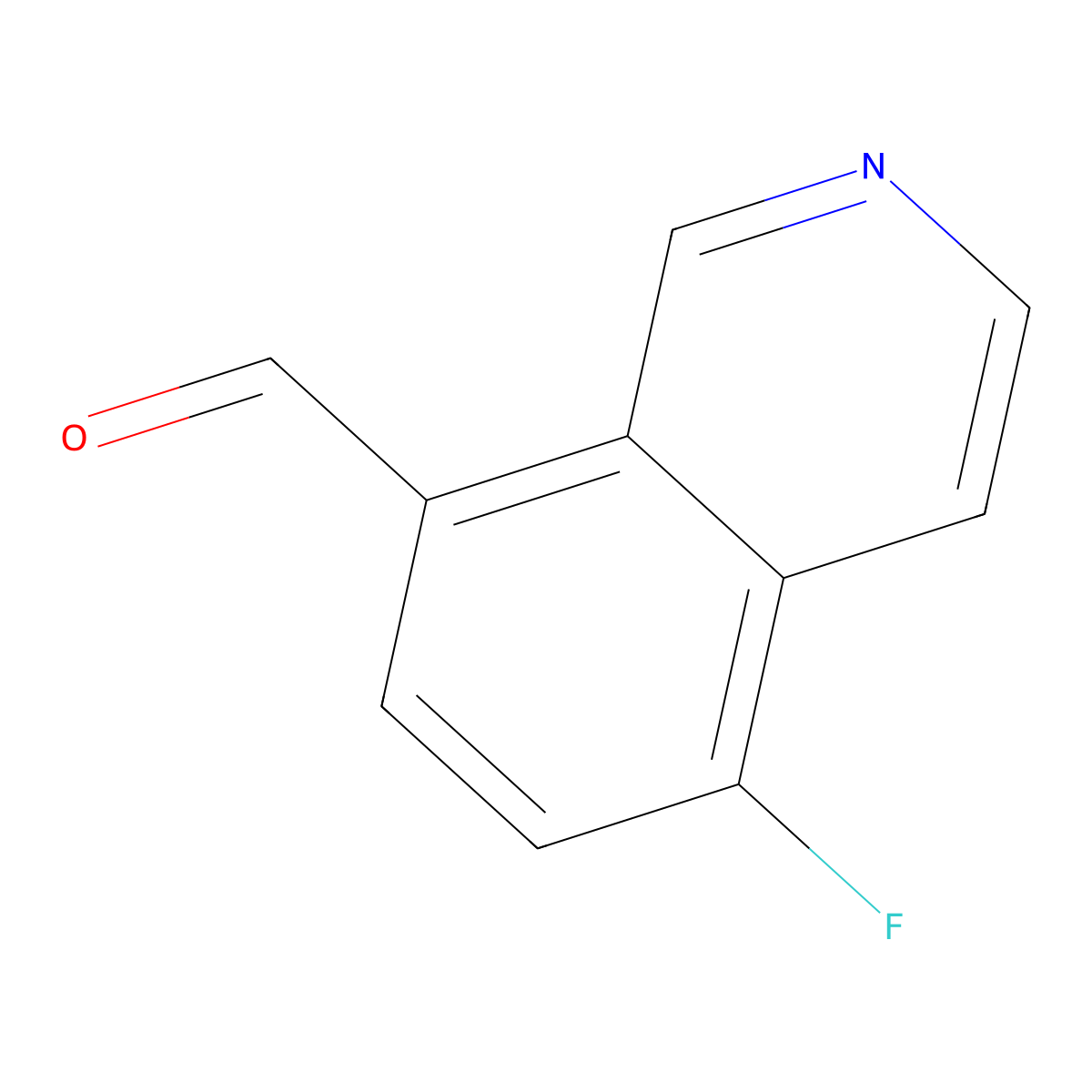 5-Fluoroisoquinoline-8-carbaldehyde molecular structure, CAS 1367739-14-7